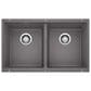 Blanco Precis 30" Equal Double Bowl Kitchen Sink in Cinder, , large