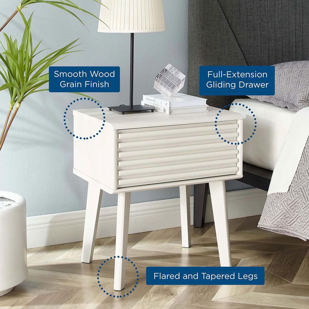 Modway Render End Table in White, , large