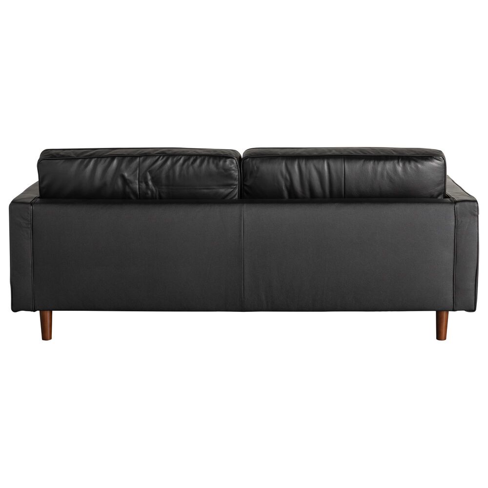 Interlochen 86&quot; Leather Sofa in Florida Black, , large
