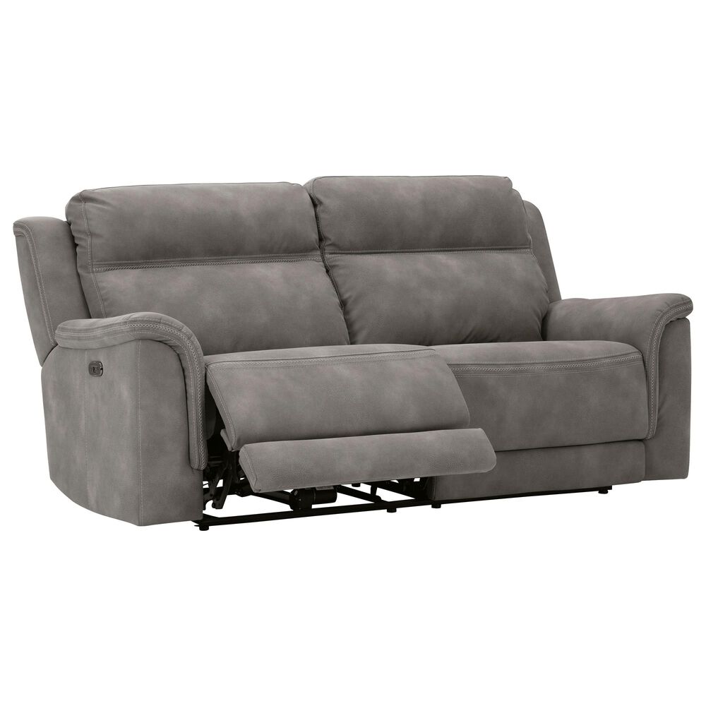 Ashley Next-Gen DuraPella Power Reclining Sofa with Power Headrest in Slate, , large