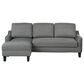 OSP Home Lester 1-Piece Stationary Sleeper Sofa Chaise in Grey, , large