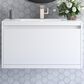 James Martin Mantova 35.4" Single Mounted Bathroom Vanity in Glossy White with 2 cm Glossy White Solid Surface Top and Rectangular Sink, , large