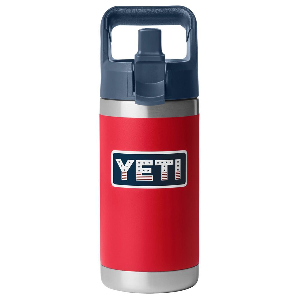 YETI Rambler Jr. 12 Oz Kids Water Bottle with Straw Cap in Red, Navy and Badge, , large