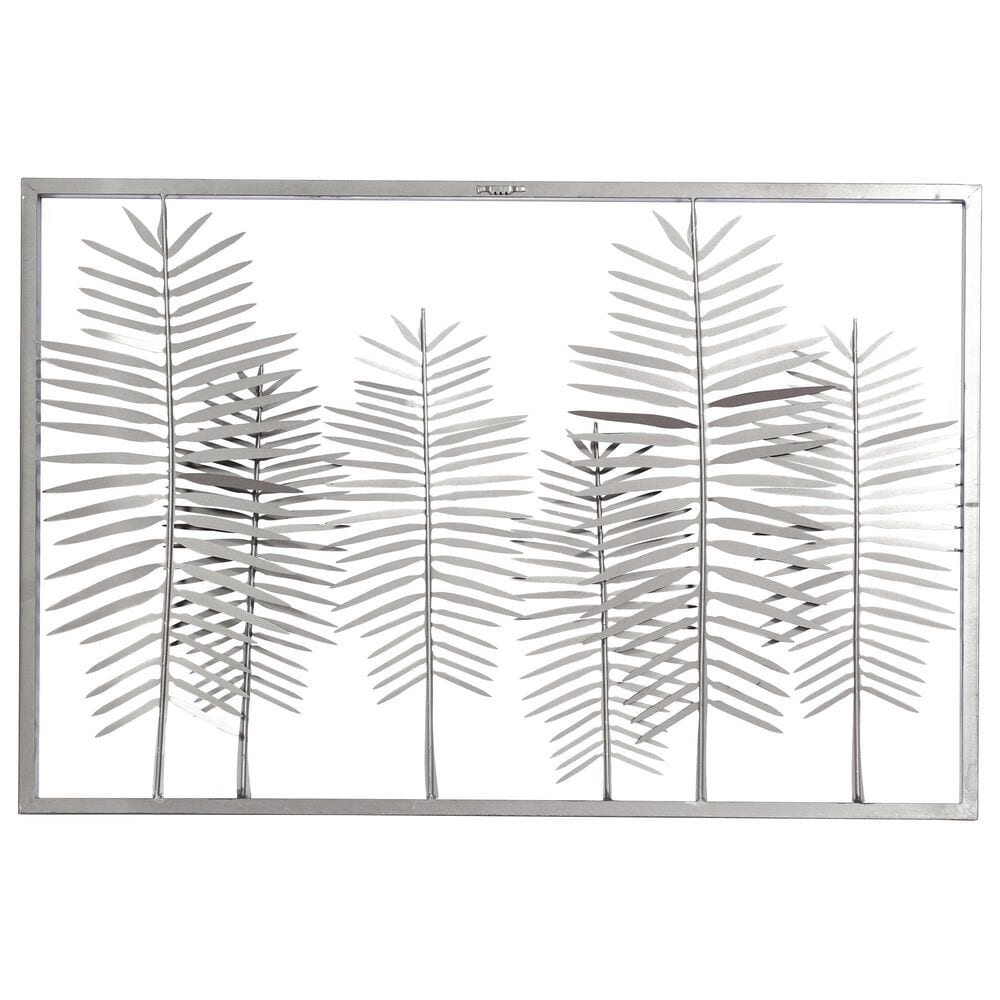 Maple and Jade 30&quot; x 45&quot; Forest of Leaves Wall Decor in Matte Black, , large