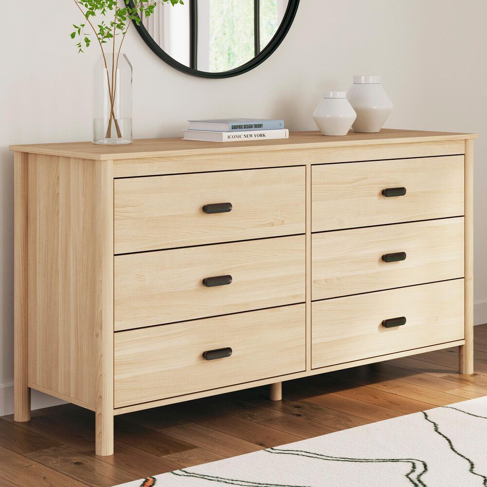 Ashley Cabinella 6-Drawer Dresser in Tan, , large