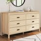 Ashley Cabinella 6-Drawer Dresser in Tan, , large