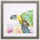 Paragon 23" Square Sea Creature Turtle Wall Art in Yellow, , large