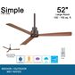 Minka-Aire Simple 52" Indoor/Outdoor Ceiling Fan in Oil Rubbed Bronze, , large