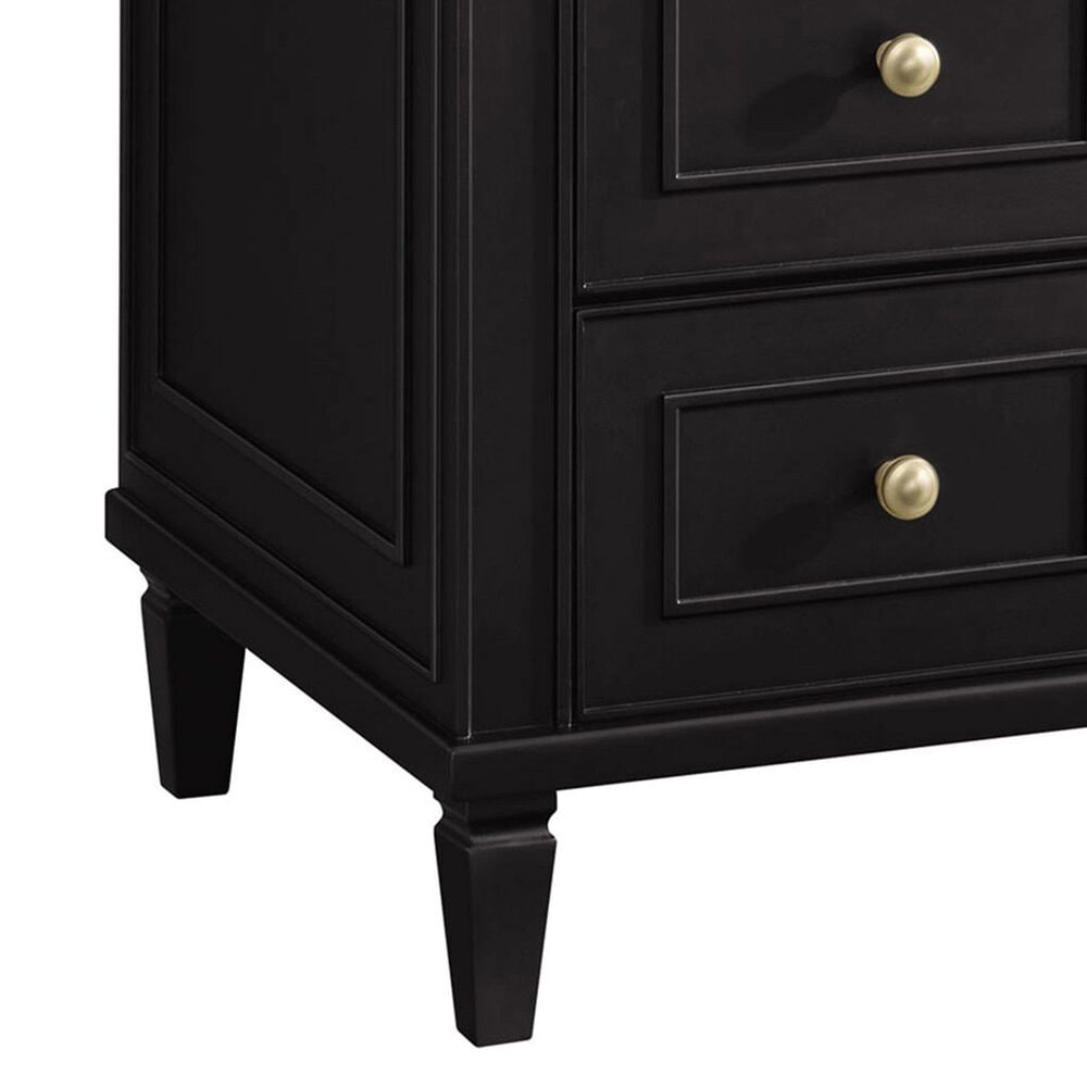 James Martin Vanities Lorelai 36&quot; Single Vanity in Black Onyx with 3 cm Ethereal Noctis Quartz Top, , large