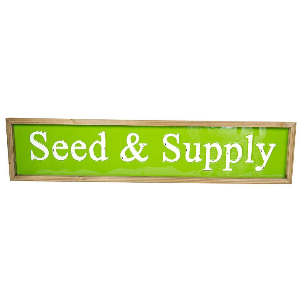 VIP Home and Garden American Mercantile "Seed & Supply" Sign, , large