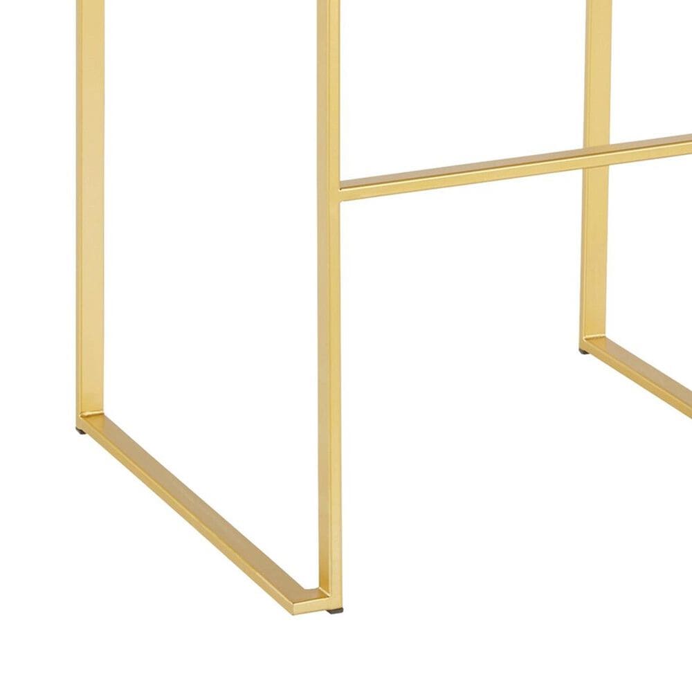 Lumisource Fuji Stackable Barstool with Black Velvet Cushion in Gold &#40;Set of 2&#41;, , large