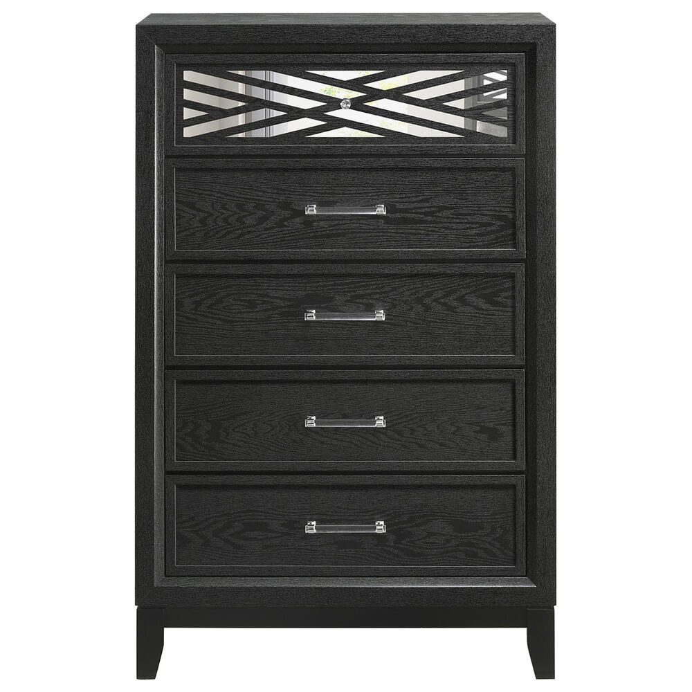 New Heritage Design Obsidian 5-Drawer Chest in Black, , large