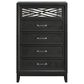New Heritage Design Obsidian 5-Drawer Chest in Black, , large