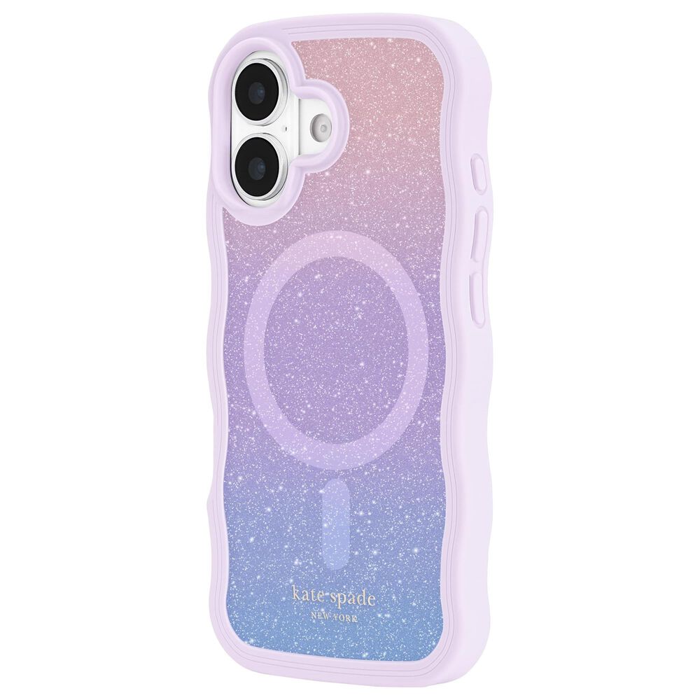 Kate Spade Wavy MagSafe Case for Apple iPhone 17 in Opal Glitter, , large