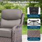 Sunwell Garden Patio Swivel Glider Chair with Brown Wicker in Gray (Set of 2), , large
