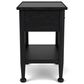 Riverside Furniture Calhoun 1-Drawer Nightstand in Ebony Whiskey Oak with USB Ports, , large