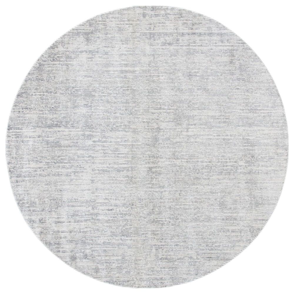 Safavieh Dream 6"7" Round Ivory and Grey Area Rug, , large