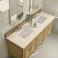 James Martin Vanities Lorelai 72" Double Vanity in Light Natural Oak with 3 cm Eternal Marfil Quartz Top, , large