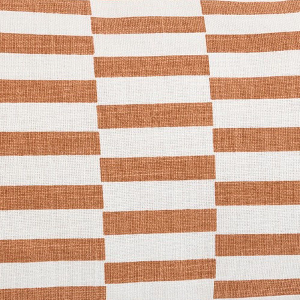 12&quot; x 22&quot; Lumbar Throw Pillow with Scallop Edge in Terracotta, , large