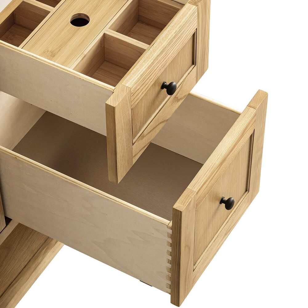 James Martin Vanities Breckenridge 48&quot; Single Bathroom Vanity in Light Natural Oak with 3 cm Lime Delight Quartz Top and Rectangular Sink, , large