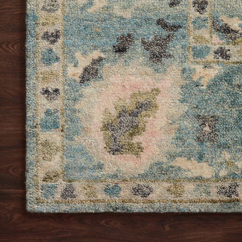 Justina Blakeney x Loloi Clement 2&#39;6&quot; x 8&#39;6&quot; Aqua and Multicolor Runner, , large