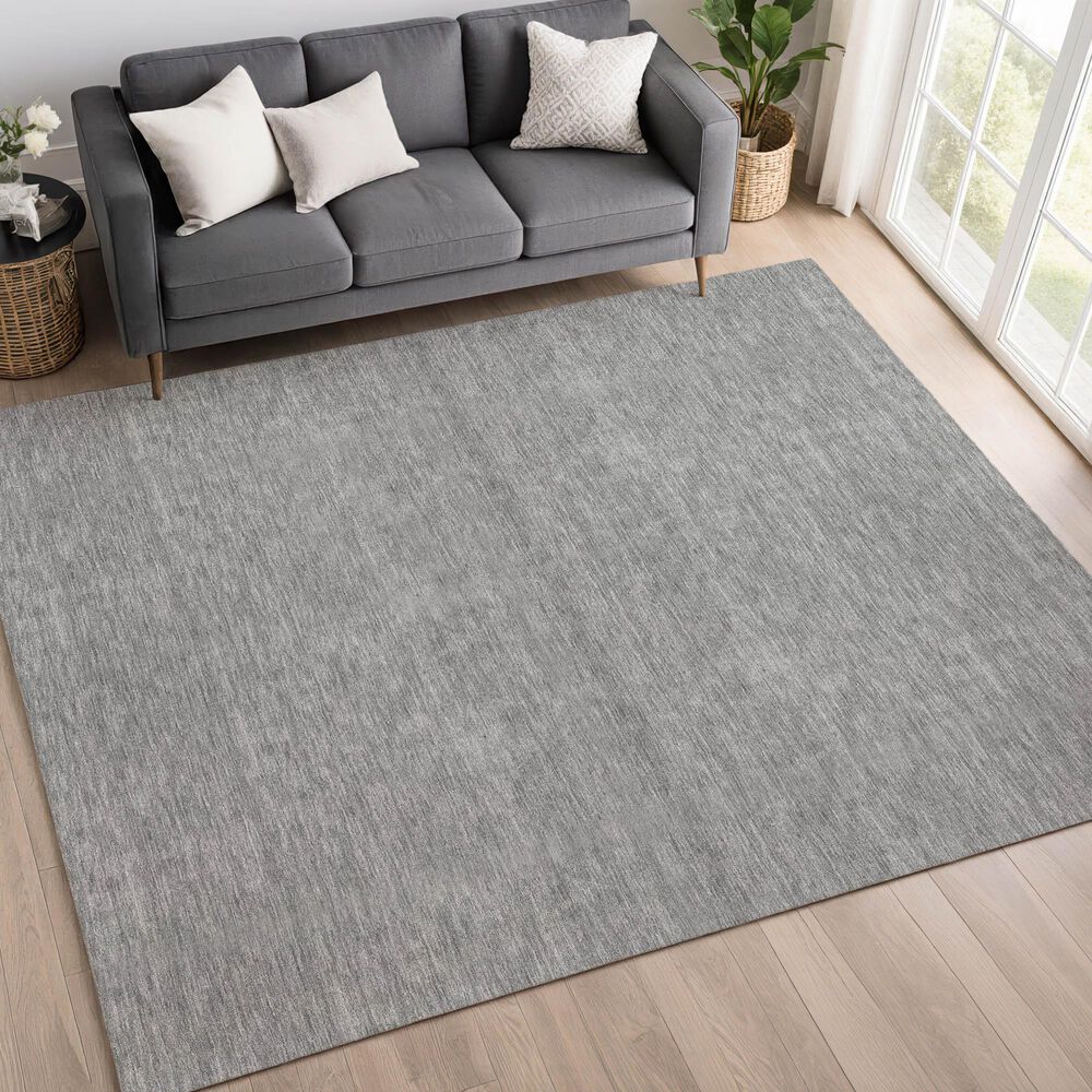 Dalyn Rug Company Soft Essentials Solid Gray 5' x 7'6" Area Rug, , large