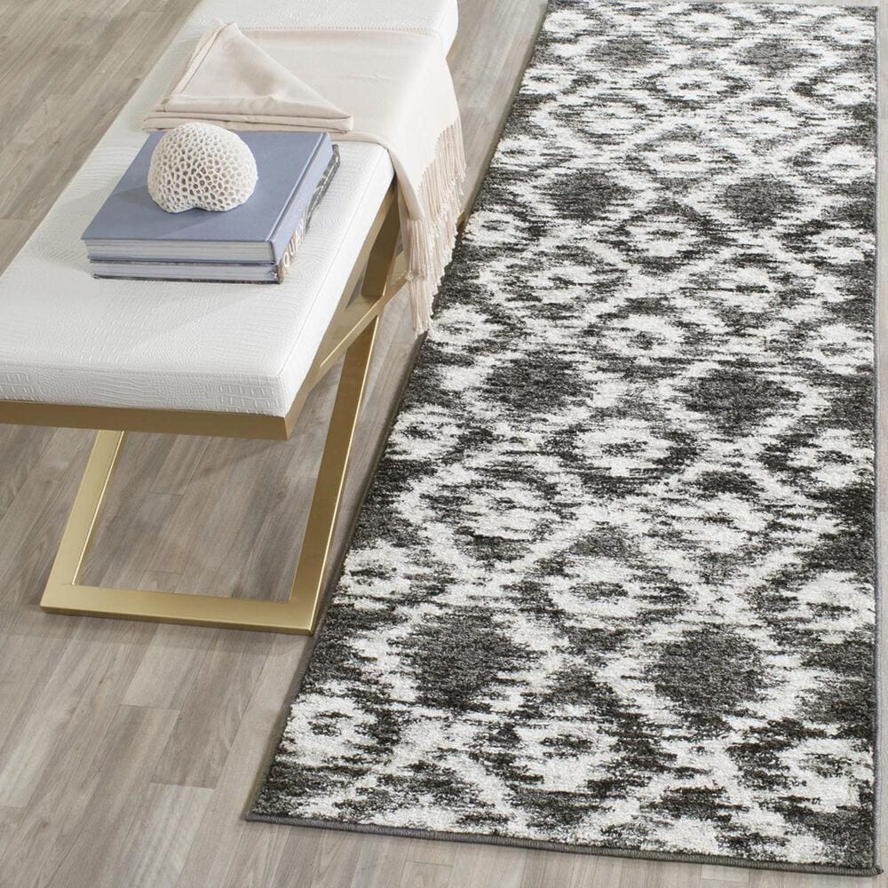 Safavieh Adirondack ADR118R-26 2"6" x 6" Charcoal/Ivory Runner, , large