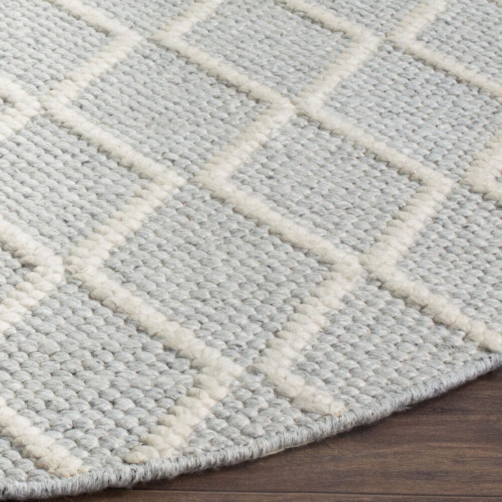 Safavieh Natura NAT310B 6&#39; Round Silver and Ivory Area Rug, , large