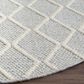 Safavieh Natura NAT310B 6" Round Silver and Ivory Area Rug, , large