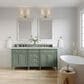 James Martin Vanities Brittany 72" Double Bathroom Vanity in Smokey Celadon with 3 cm Arctic Fall Solid Surface Top and Rectangular Sinks, , large