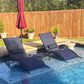 HOMLUX 3-Piece Oversized Patio Chaise Lounge Set in Navy Blue, , large