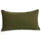 12" x 22" Lumbar Throw Pillow with Stitch Piping in Green, , large