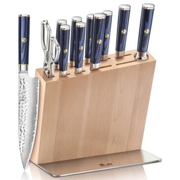 Cangshan Kita 12-Piece HUA Knife Set with Maple Block in Blue and Black, , large