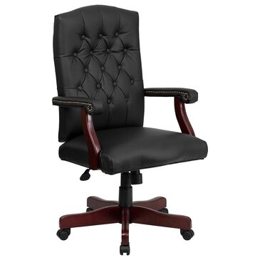 Flash Furniture Martha Washington Executive Swivel Chair in Black, , large