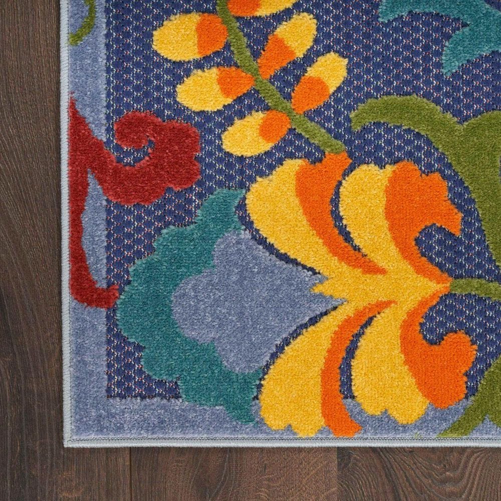 Nourison Aloha ALH17 3&#39;6&quot; x 5&#39;6&quot; Navy and Multicolor Indoor/Outdoor Area Rug, , large
