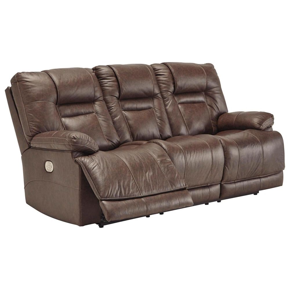 Ashley Wurstrow Power Reclining Sofa with Adjustable Headrest in Umber, , large