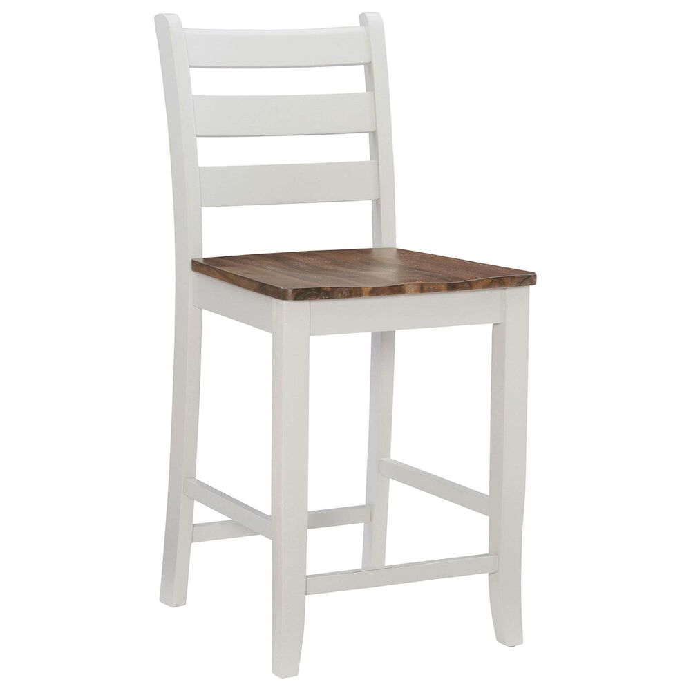Linon Home Decor Colm Counter Stool in Light Grey and Warm Brown, , large