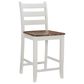 Linon Home Decor Colm Counter Stool in Light Grey and Warm Brown, , large