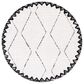 Safavieh Marrakesh MRK536A 6"7" Round Ivory and Anthracite Area Rug, , large