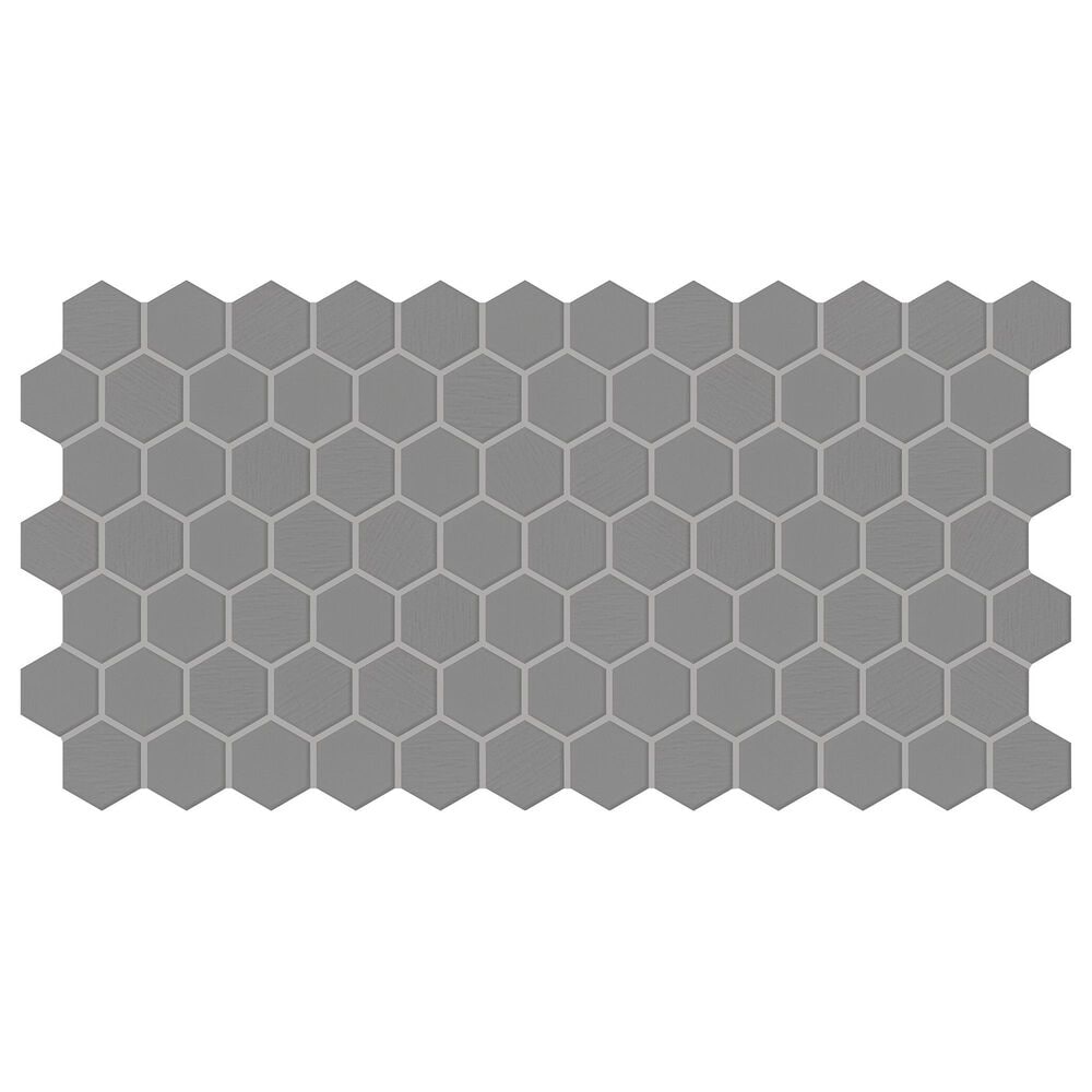 Dal-Tile Keystone Suede Gray 2" x 2" Hexagon on 12" x 24" Ceramic Mosaic Sheet, , large