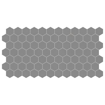 Dal-Tile Keystone Suede Gray 2" x 2" Hexagon on 12" x 24" Ceramic Mosaic Sheet, , large