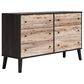 Ashley Piperton 6-Drawer Dresser in Brown and Dark Charcoal, , large