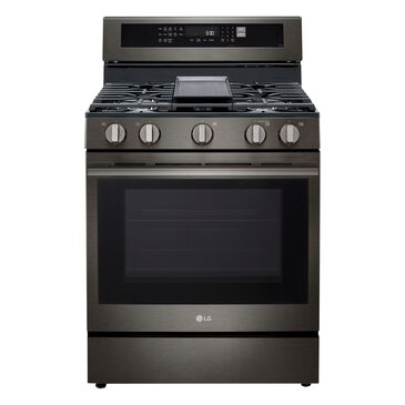 LG 6.3 Cu. Ft. Freestanding Gas Range in PrintProof Black Stainless Steel, , large