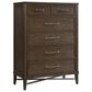 Hawthorne Furniture Preston 5 Drawer Chest in Weathered Vintage Oak, , large