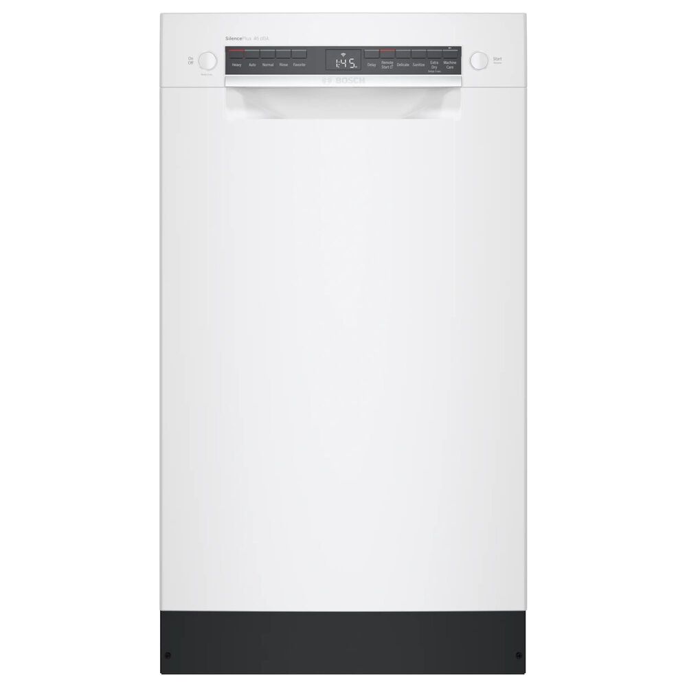Bosch 300 Series 18" Recessed Handle Dishwasher in White, , large