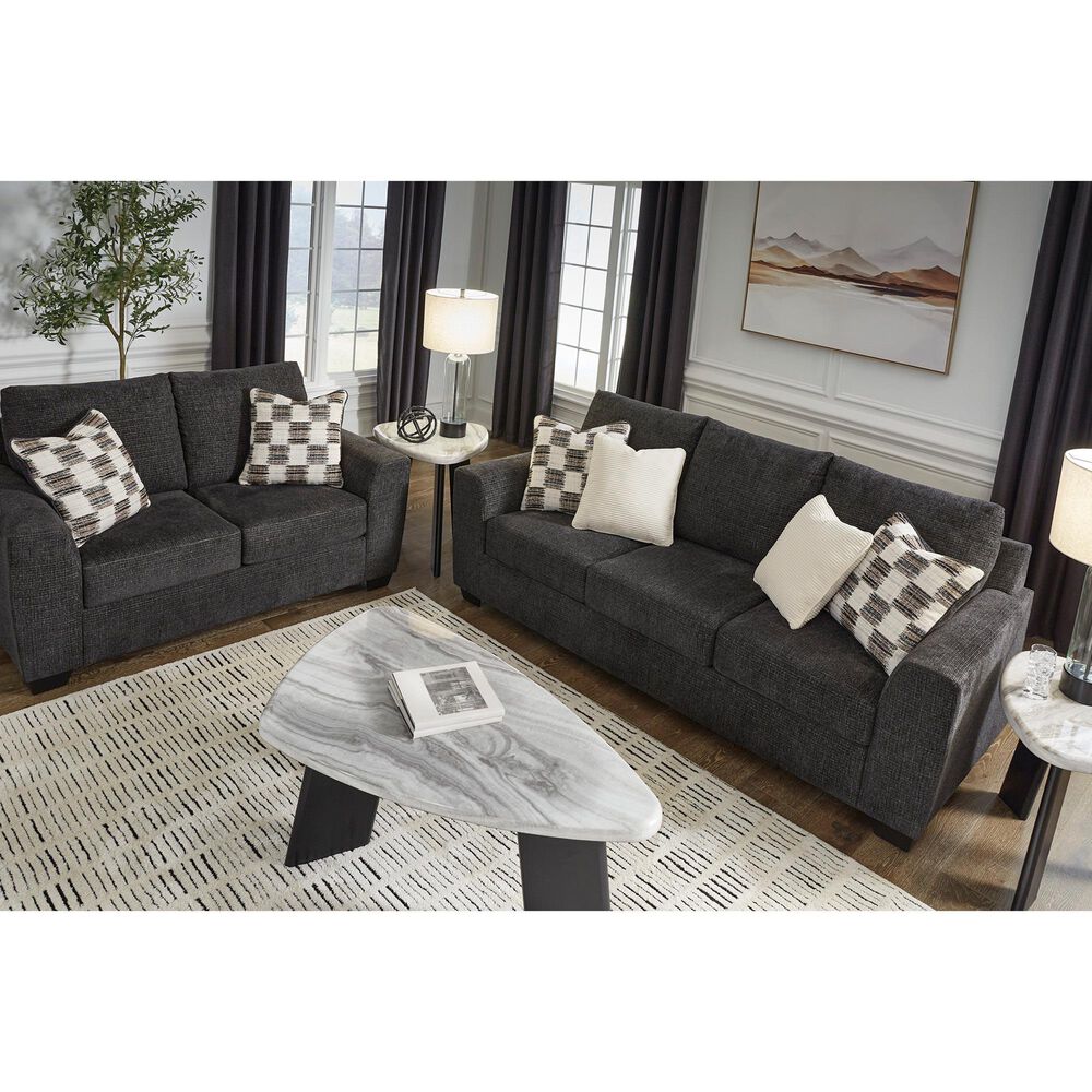 Ashley Loreo Stationary Queen Sofa Sleeper in Ebony, , large