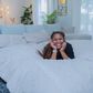 Bean Bag Nest Chairs Queen Plush Bean Bag in Gray, , large