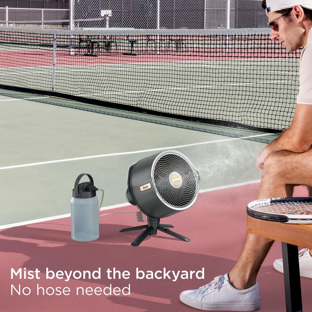 Shark FlexBreeze Pro Mist Indoor/Outdoor Fan in Charcoal Grey, , large