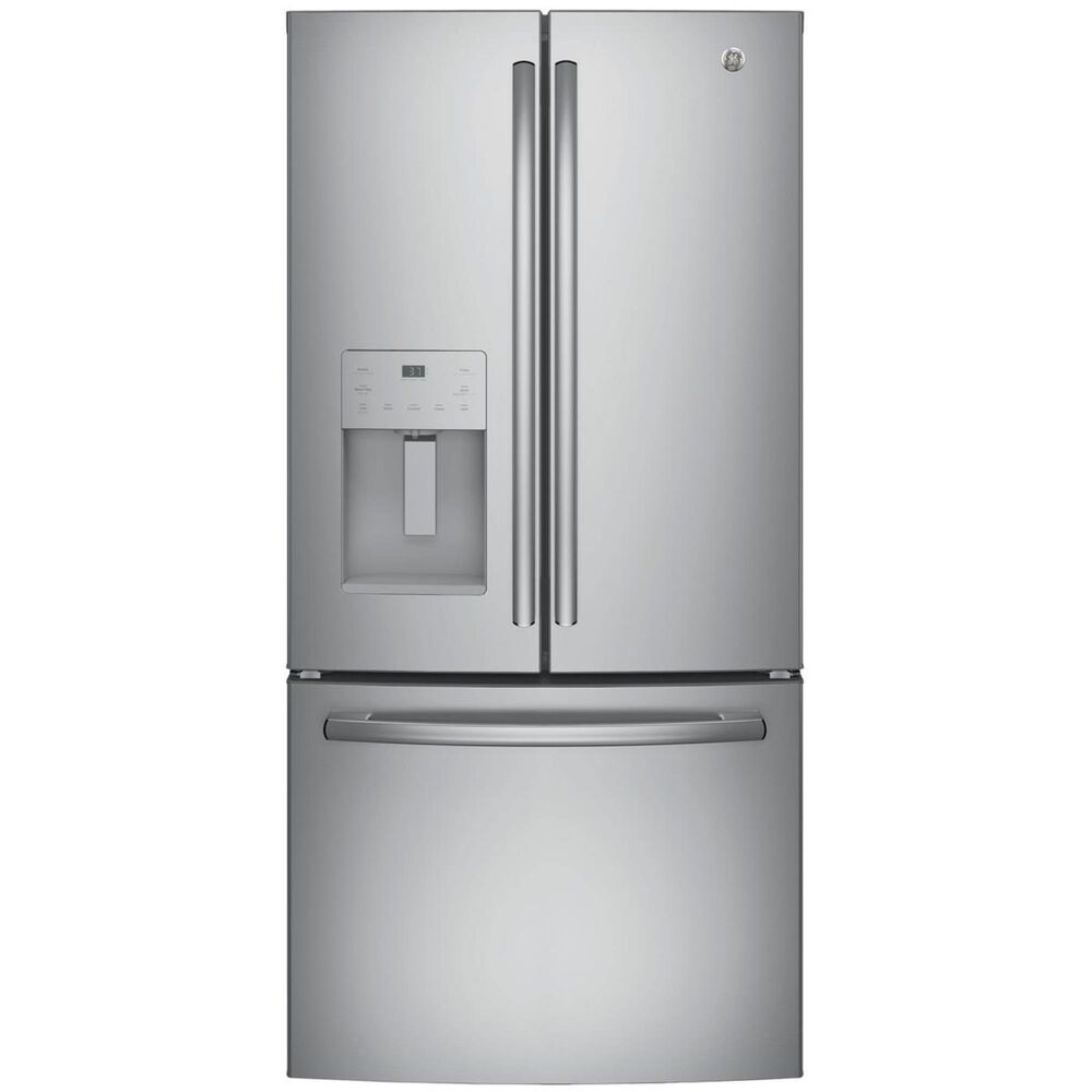 Ge Appliances 18 Cu Ft Counter Depth French Door Refrigerator In Stainless Steel Nebraska Furniture Mart