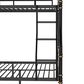 Hearth and Haven Full XL over Queen Detachable Bunk Bed in Black, , large